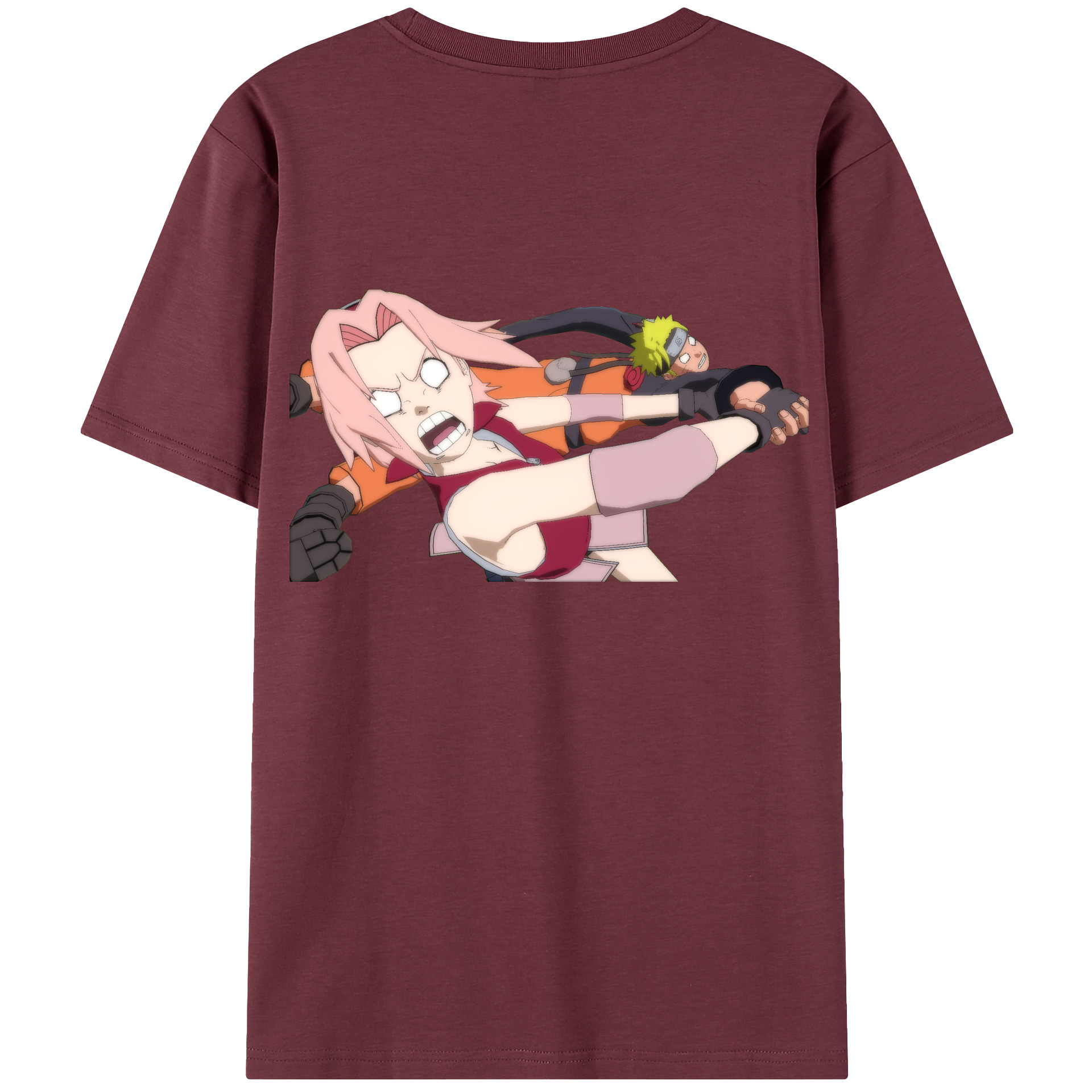 （画像用） NARUTO -ナルト- 春野サクラ Haruno Sakura 綿100％半袖Tシャツ（背面プリント）